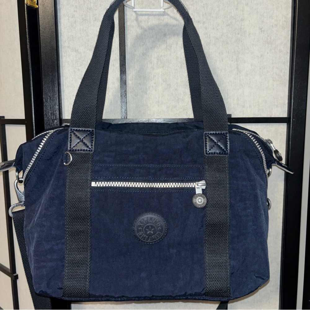 Kipling Art Mini 10L weekender tote bag in navy blue MINT CONDITION